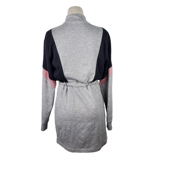 Bershka Womens Sz Small Color Block Sweatshirt Jersey Mini Dress - Picture 6 of 9